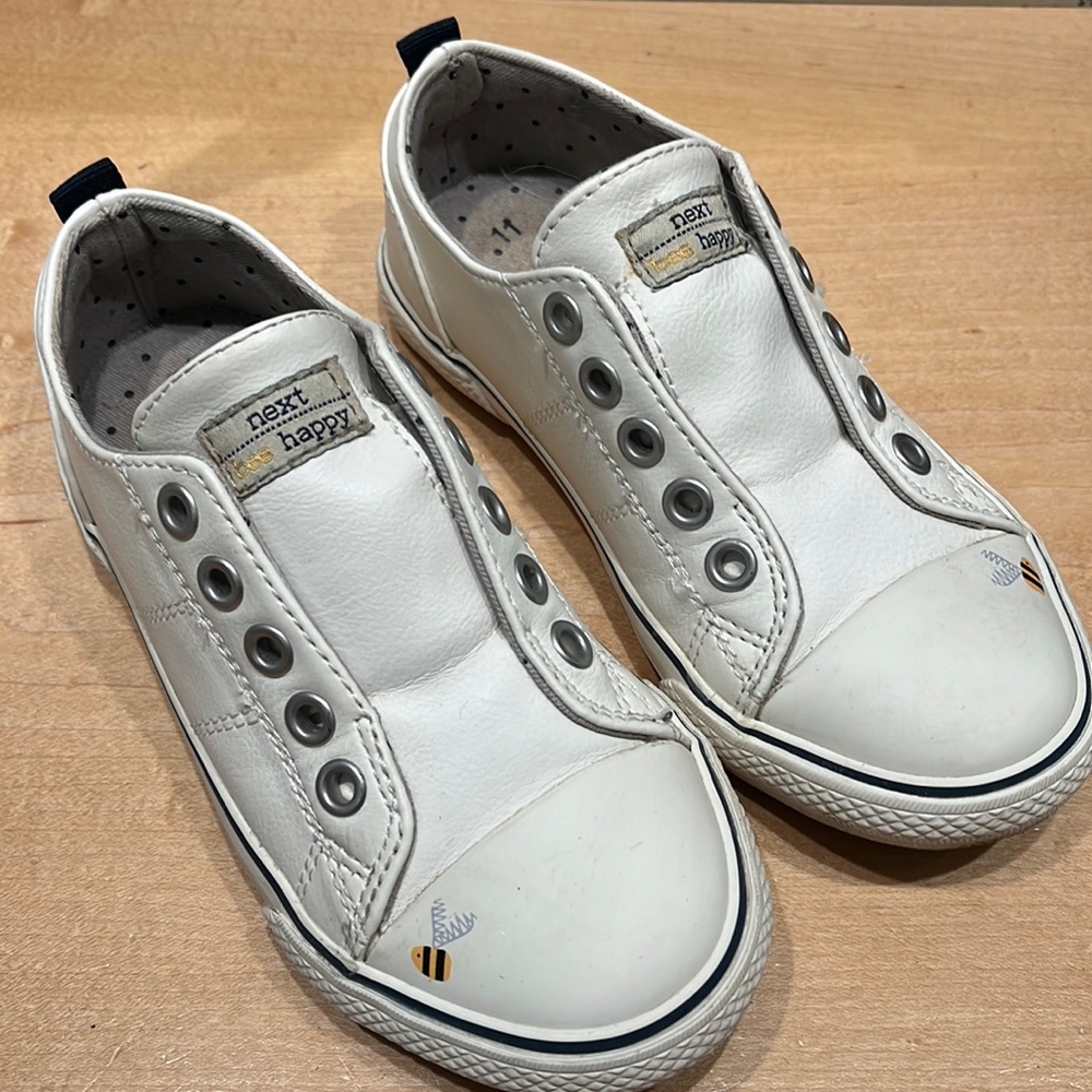 Leather slip ons